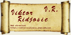 Viktor Riđošić vizit kartica